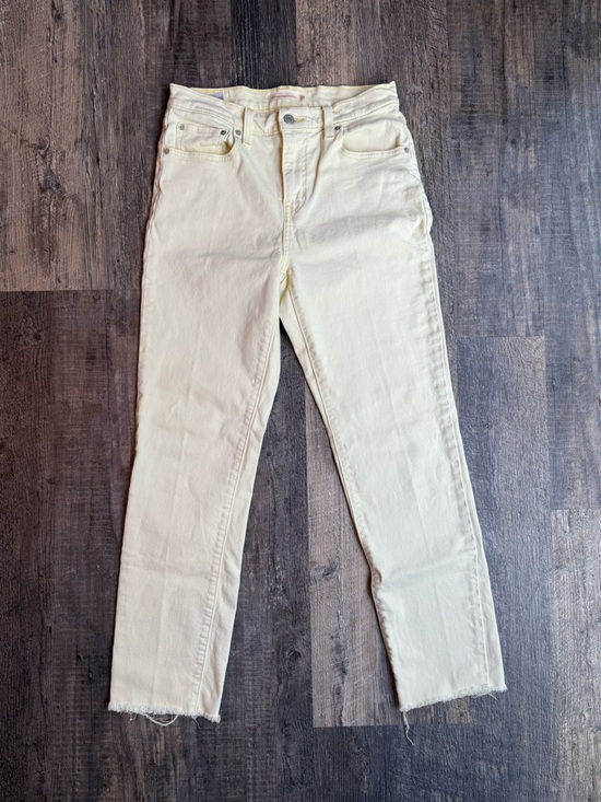 Levi's Denim - Levi’s Women’s High Rise Straight 29” Light Pale Yellow Jeans Pants Summer